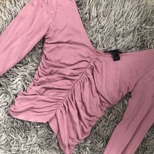 Forever 21 pink scrunched up top!